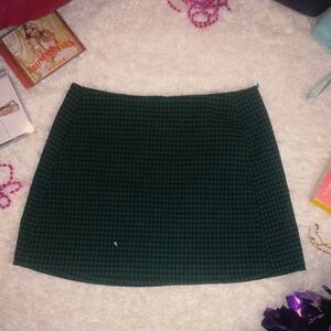 Urban outfitters plaid navy blue and green mini skirt